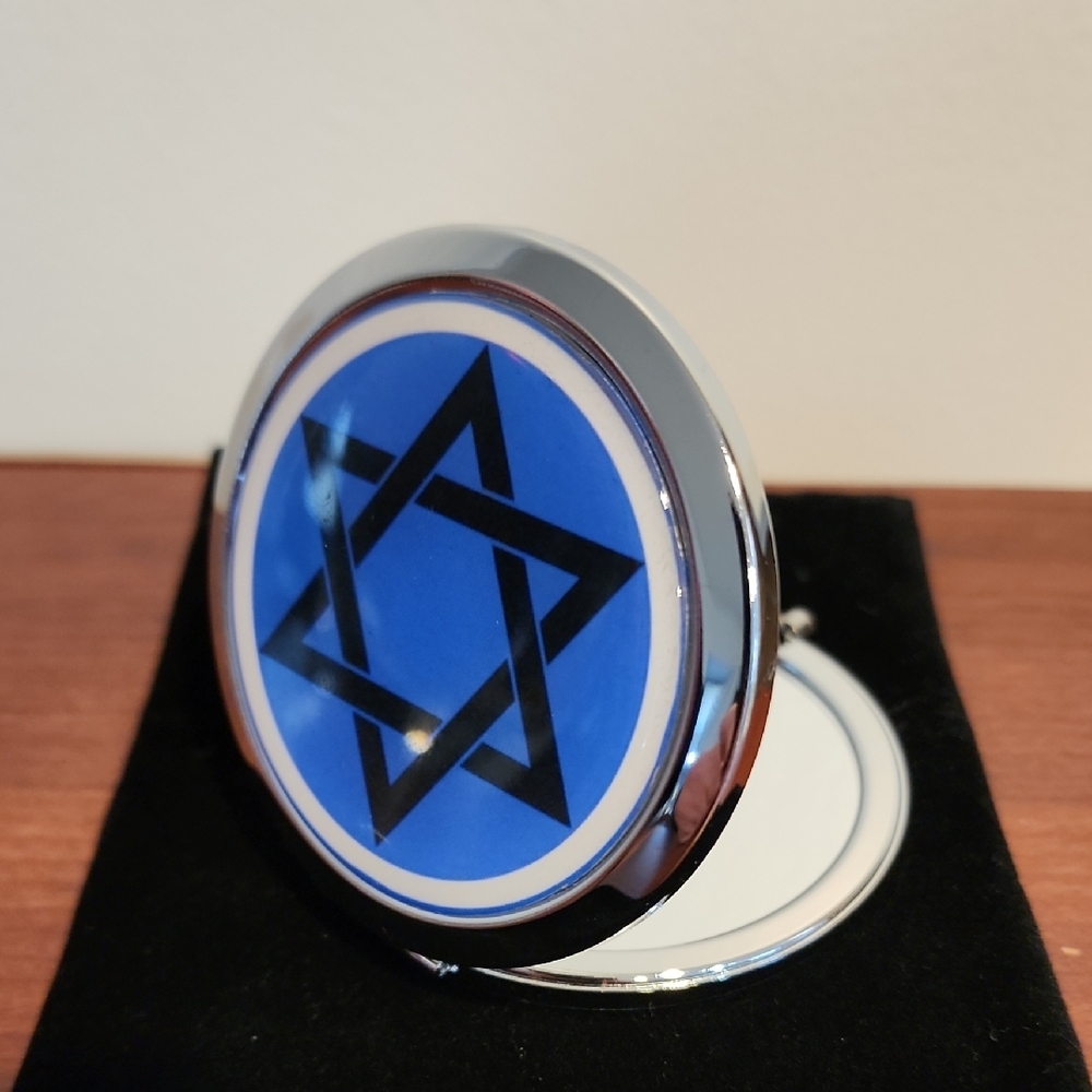 Silver and Blue Star Emblem